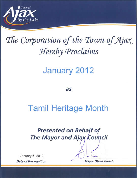 Tamil Heritage Month